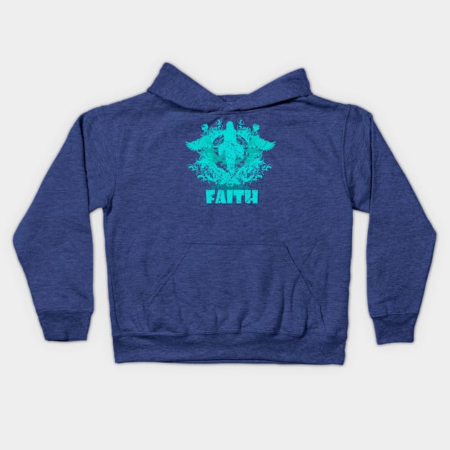 Faith Hope And Love Kids Hoodie by Tpixx